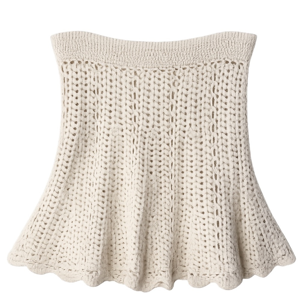 Astr the Label Crochet Mini Skirt Boho Beachy Festival Scalloped Hem M